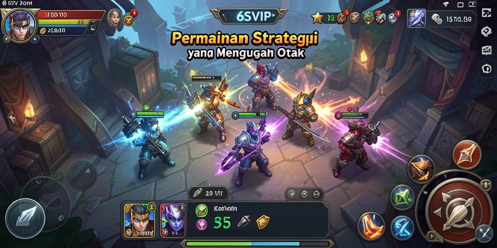 Tampilan gameplay menegangkan selama pertandingan strategi.