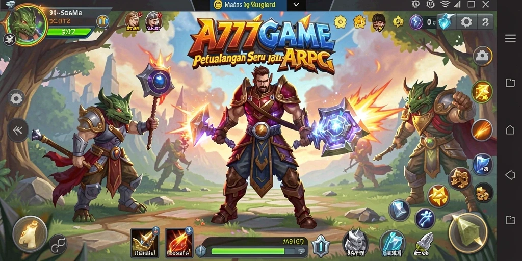 Tampilan seru dari gameplay ARPG A777GAME yang penuh aksi.