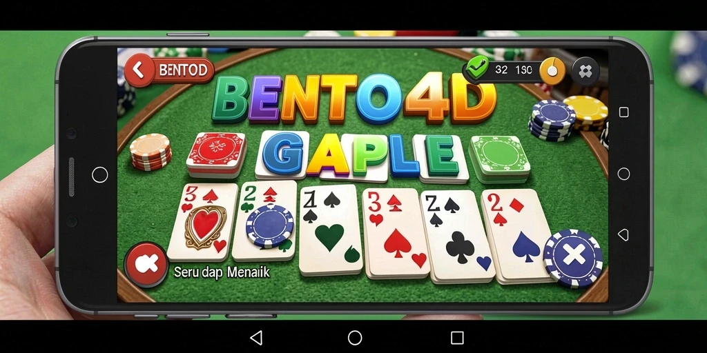 Tampilan gameplay Gaple yang menarik dan interaktif di BENTO4D.