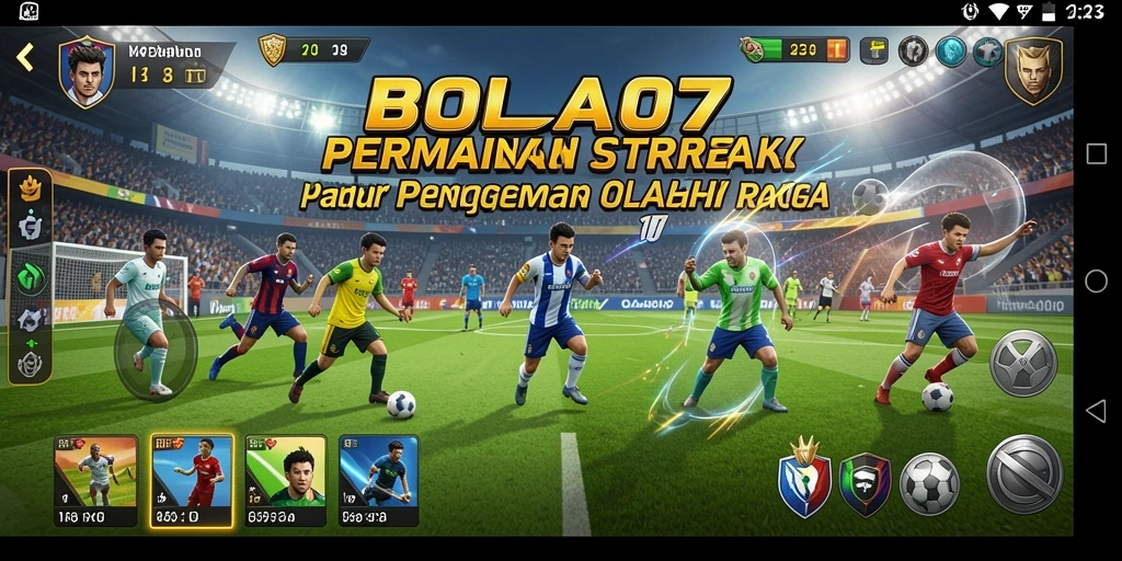 Tampilan gameplay seru dan mendebarkan di BOLA07.