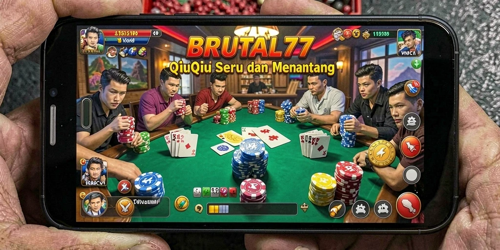 Tangkapan layar BRUTAL77 menampilkan keseruan bermain QiuQiu.