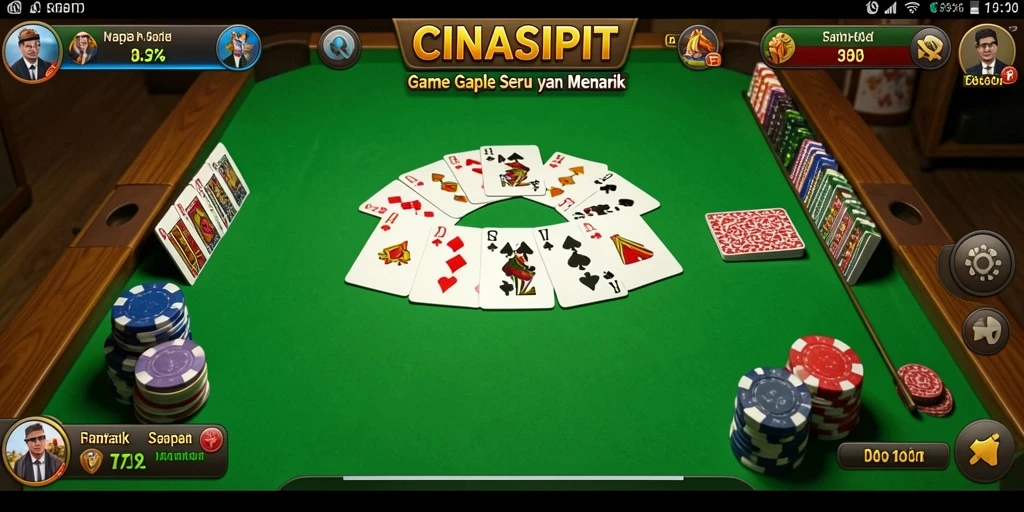 Screenshot gameplay Gaple yang seru dan interaktif di CINASIPIT.