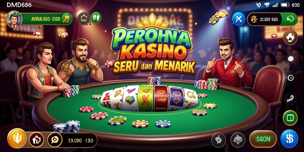 Tampilan gameplay mendebarkan dari aplikasi Kasino DMD686.