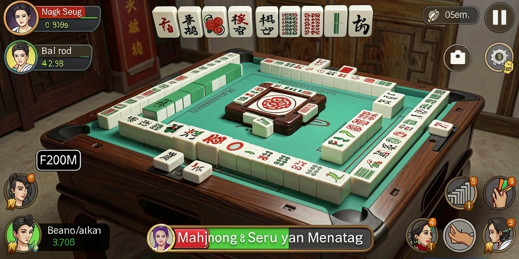 Tampilan gameplay menarik dari F200M yang memikat pemain Mahjong.