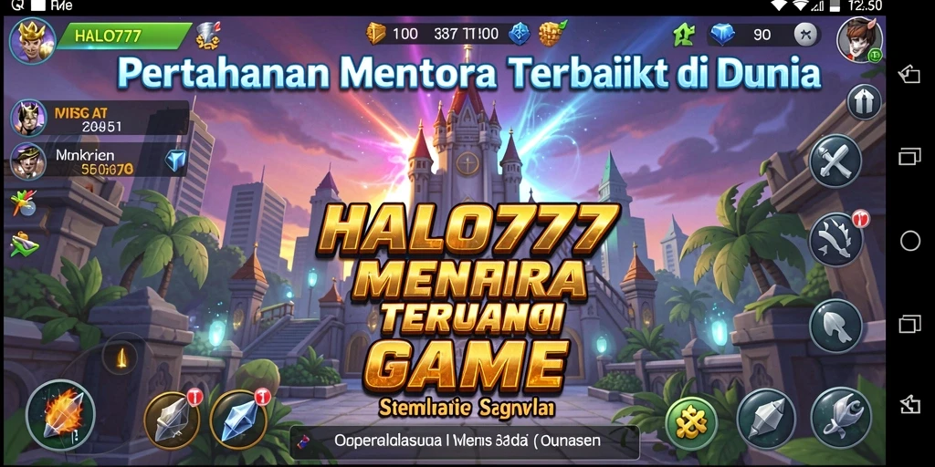 Tampilan gameplay menegangkan dalam game Tower Defense.