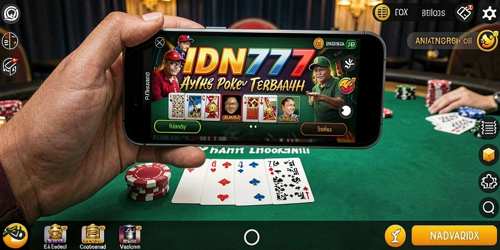 Tampilan menarik dari gameplay IDN777 dalam permainan poker.