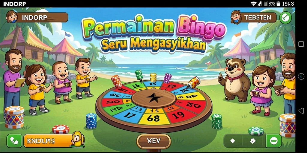 Tampilan permainan Bingo yang seru dan interaktif di INDORP.