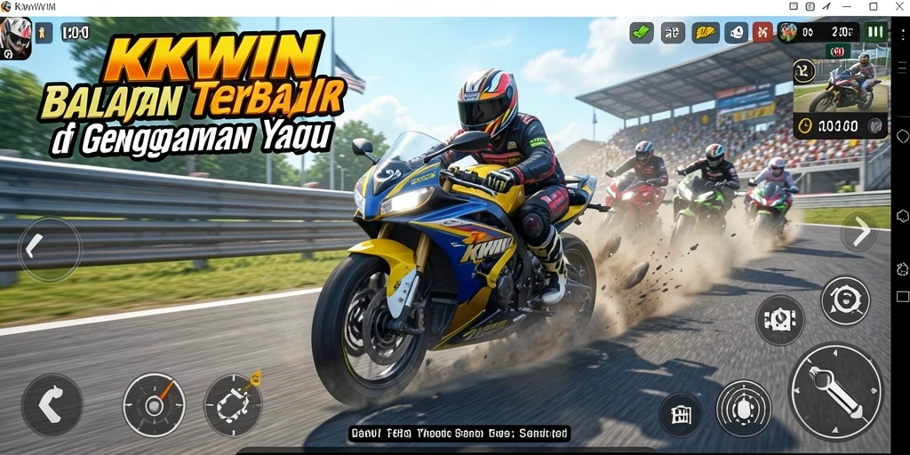 Tampilan gameplay seru dari KKWIN yang penuh adrenalin.
