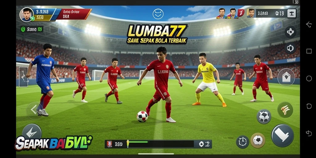Tampilan permainan LUMBA77 dengan aksi sepak bola yang mendebarkan.