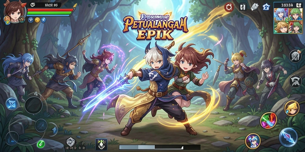 Tampilan aksi seru dari N06 yang menampilkan karakter Anime dalam pertempuran.