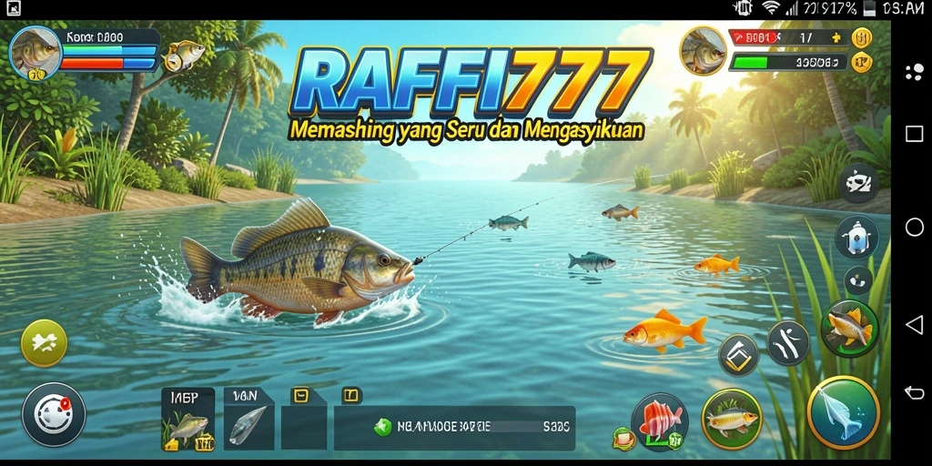 Gameplay RAFFI777 dengan pengalaman memancing yang mendebarkan.
