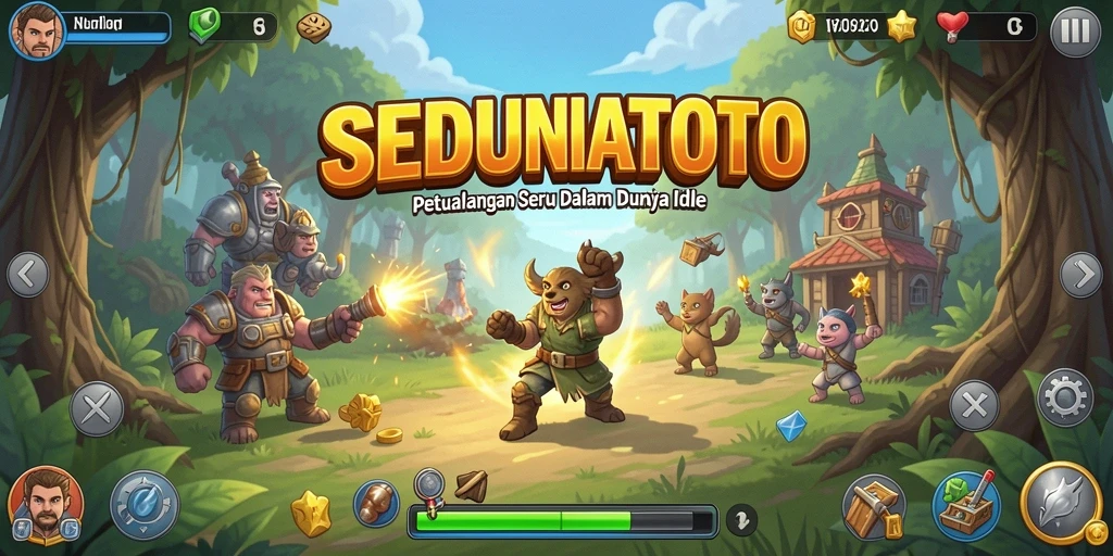 Tampilan gameplay SEDUNIATOTO yang menarik dan santai.