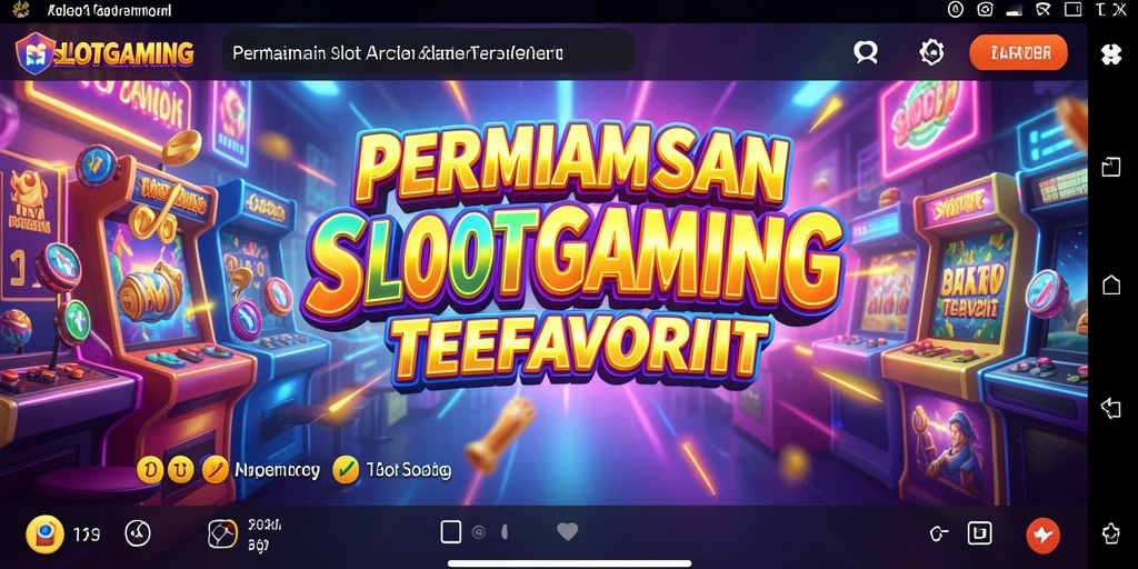 Screenshot utama <strong>SLOTGAMING</strong> menampilkan gameplay slot yang penuh warna.