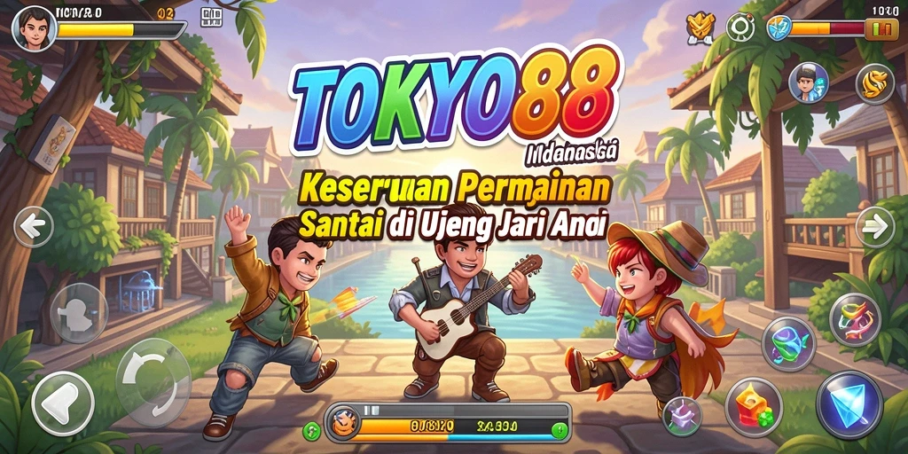 Tampilan utama gameplay TOKYO88 yang seru dan penuh warna.