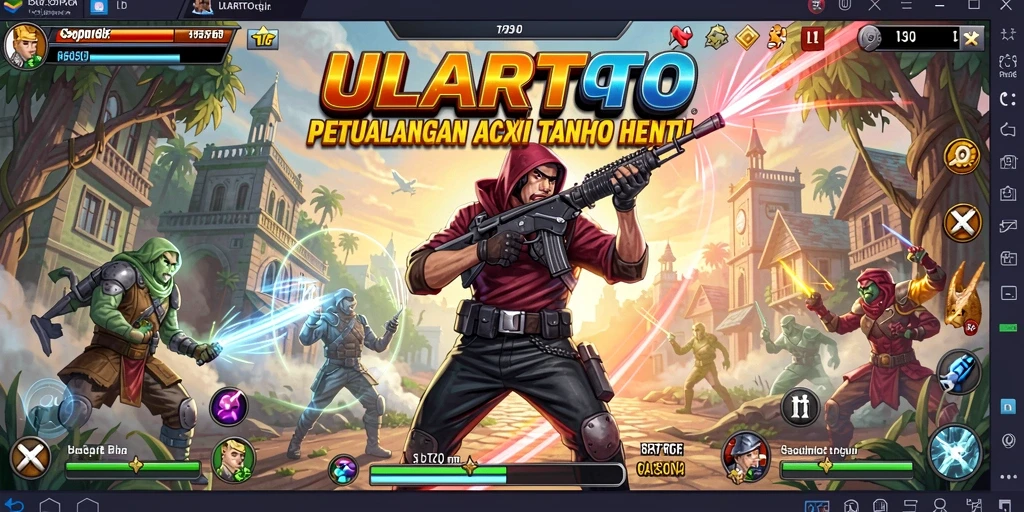 Tampilan gameplay ULARTOTO yang penuh aksi dan seru.